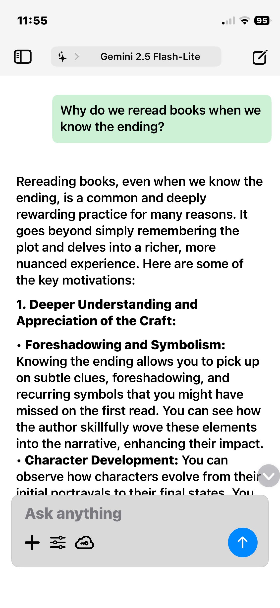 im.ai on iOS — chat with Gemini