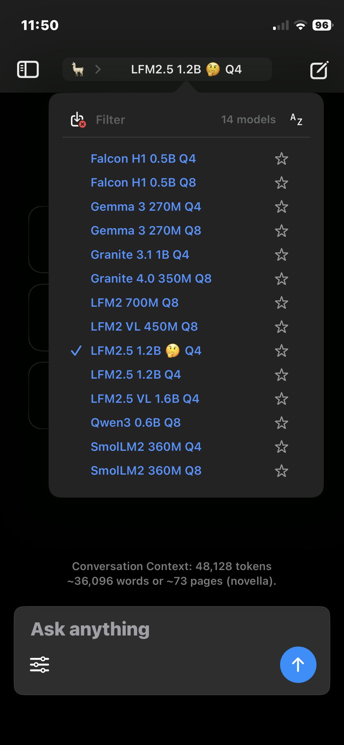 im.ai on iOS — conversation view